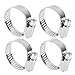 Cloimei 100Pcs Heavy Duty Stainless Steel Hose Clamps 18 32mm Adjustable Gear Clamps for Automotive Plumbing Industrial Pipe Connections 10mm Width Silver