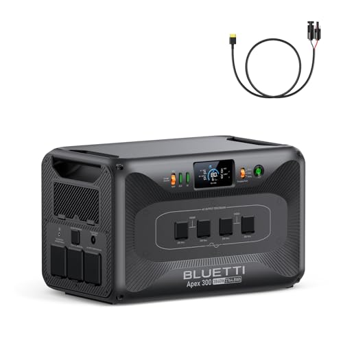 BLUETTI Solar Generator Apex 300 & PV Cable, 2764.8Wh LFP Battery Backup with 6 3840W AC Outlets...