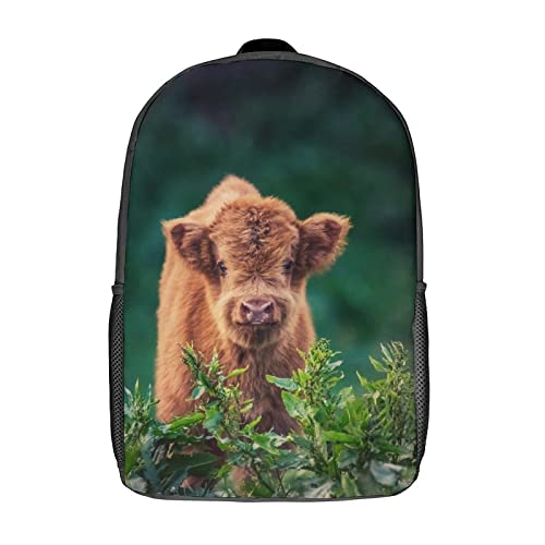 Sac d'école pour enfants motif vache cartable mixte 17 pouces