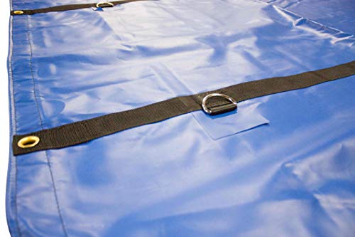 Mytee Products 20' X 27' Blue Lumber Tarp For Heavy Duty Truck Cargo - 18 Oz Vinyl Flatbed Tarps With 6' Drop - Waterproof Tarp For Trailers To Protect Cargo From Wind, Rain, Snow And Sun #TOP3