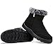 SHIBEVER Winter Boots For Women Snow: Warm Fur Lined Waterproof Ankle Boots - Black Outdoor Comfortable Boot - Size 8 Resistant Womens Booties