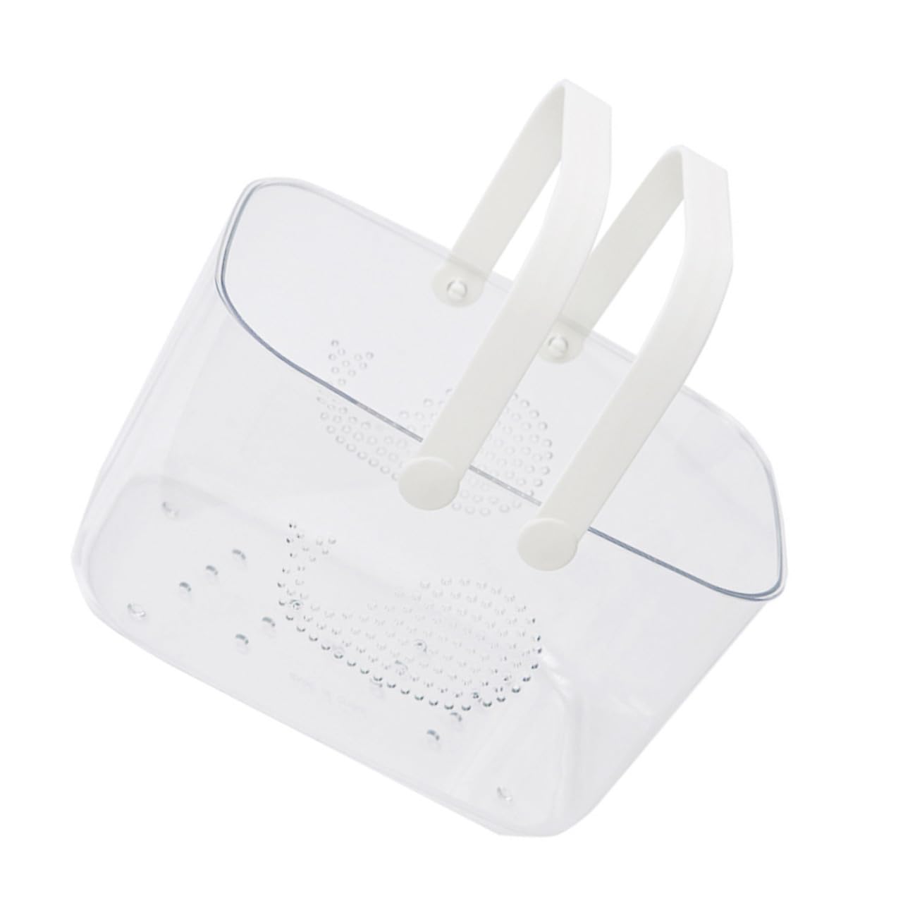 Cesta de Plástico con Asa para Baño, Color Claro, Cesta de Drenaje | Baño Cestas, con Diseño de Drenaje y Asas Ergonómicas, Gran Capacidad para Jabón y Gel de Ducha