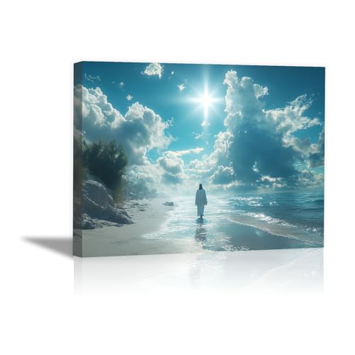 Toile murale Jésus pour remplacer un mur vide par une déco apaisante