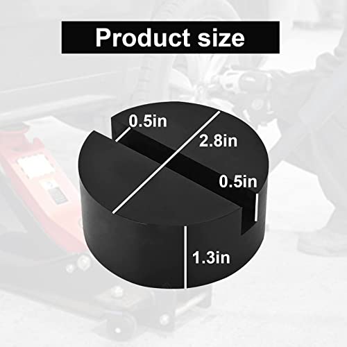 2Pcs Rubber Jack Pads (Slotted Pucks)-Universal Jack Stand Pad Adapter Pinch Weld Side Frame Rail Protector,Frame Rail Protector Puck/Pad Keeps Pinch Weld, Paint And Metal Safe #TOP1