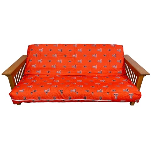 College Covers Everything Comfy Texas Tech Red Raiders Futon Cover, Full (54" x 76" x 6") Size Fits 6" and 8" Mats