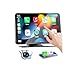 Pantalla Coche con A-pple CarPlay y Android Auto Inalámbrica con Cámara Trasera - HD Pantalla Carplay de 7 Pulgadas con Mirror Link - Portátil Radio Coche Bluetooth 5.0 con Asistencia de Voz/FM/AUX