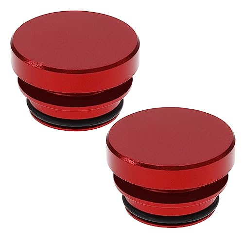 OTOTEC 2 Stück 12V Aluminium Abdeckkappe für Zigarettenanzünder Wasserdicht Staubdicht für Auto LKW SUV Boot Yacht Kfz-Zubehör Rot