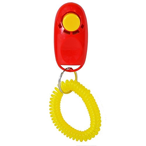 Switty Hundetraining Clicker mit Handschlaufe, Haustier-Trainings-Clicker mit Trageriemen Big Button Hundetraining Clicker - Klicken und Zug Hund Katze Pferde Haustiere (rot) Cover