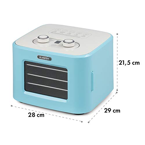 Foto von Klarstein Tutti Frutti Dörrautomat, Leistung: 400 Watt, Temperatur: 35-80 °C, 4 Edelstahl-Ablagegitter, Volumen: 8 Liter, Bedienfeld mit LED-Display, 3D-Zirkulation, 55 dB max., blau