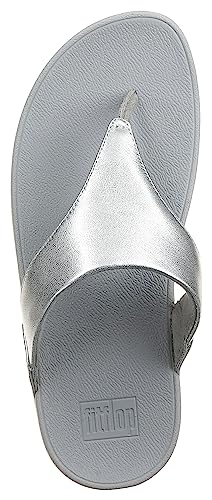 Fitflop Et9011-060 Lulu Glitz Toe-Post Sandals Silver Us08 #TOP4
