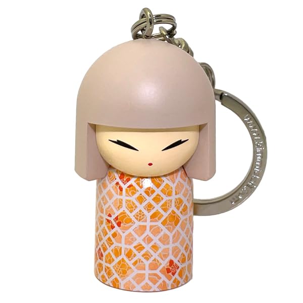 Kimmidoll Porte-clés de petite taille 5,3 cm - Bijou de Sac Kokeshi Original