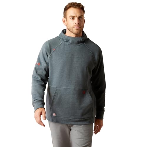 ARIAT Men's Fire Resistant Primo Fleece 2.0 Hoodie, Charcoal Grey, Medium