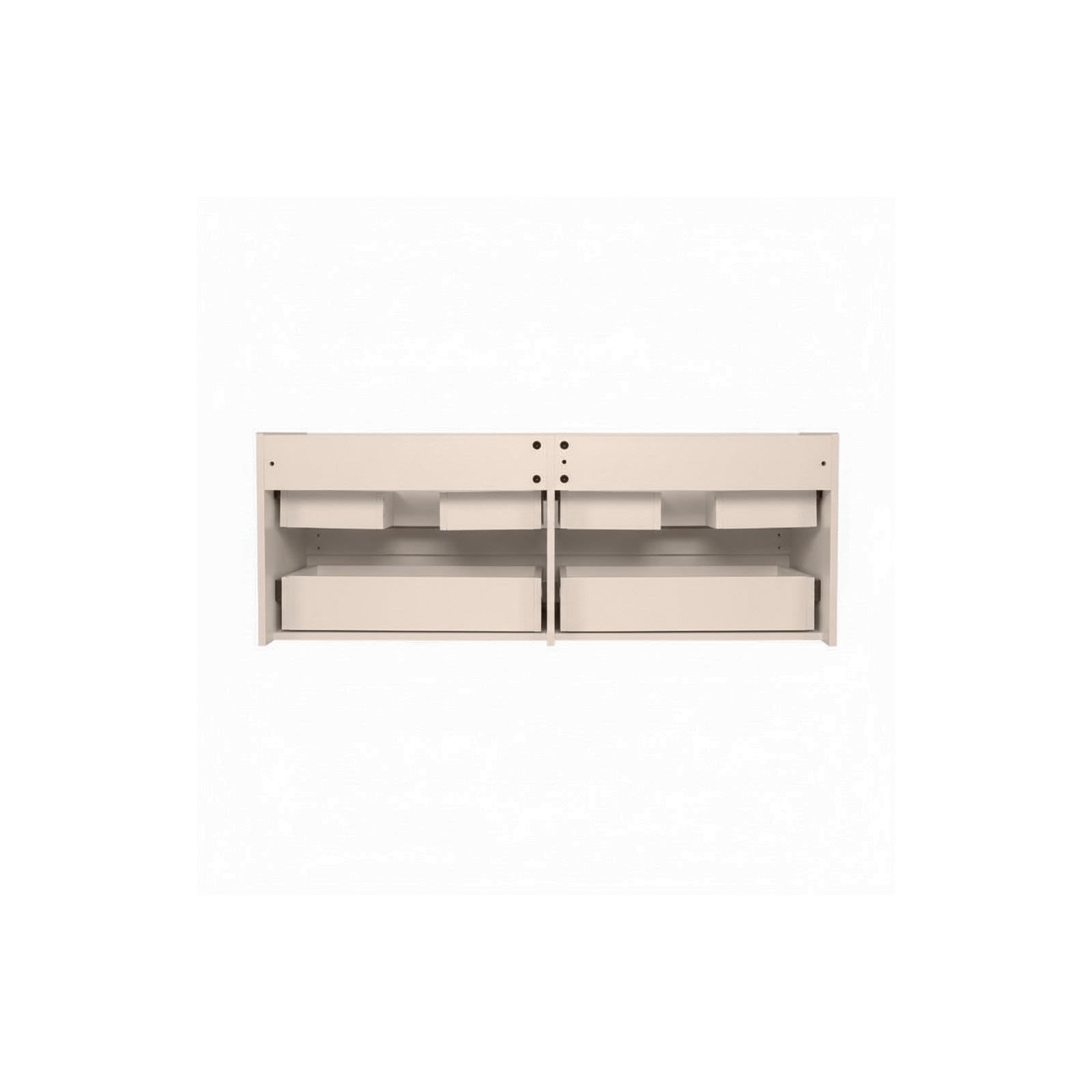 MOB-IN Sorrento - Mobile doppio lavabo sospeso con piano in ceramica, 120 cm