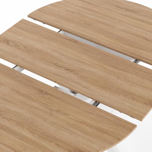 Table à manger ronde extensible 110-150 cm Alix IDMarket