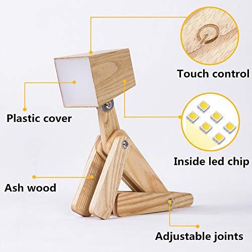 Hroome Cute Dog Lamp For Kids Bedside Bedroom Reading - Cool Desk/Table 3 Ways Dimmable Touch Nightstand Light For Living Room Farmhouse Boys Girls Gift, Dorm, Home, Office(Warm White 2800-3200K) #TOP4