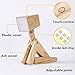 HROOME Super Cute Dog Table Lamp for Kids Room Bedroom Bedside - Dimmable Touch Control Cool Wood Desk Lamp Fun Unique Warm White Light Gifts for Boys Girls Dorm Farmhouse (Medium-Wood Color)