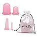 Produktbild Lunata (Original seit 2017) 4x Set Anti Cellulite Massage Cup, Saugglocke, Schröpfglas gegen Orangenhaut, Vakuum Massagegerät, Silikon Cups, Saugglocke, Schröpfgläser, Farbe: Pink