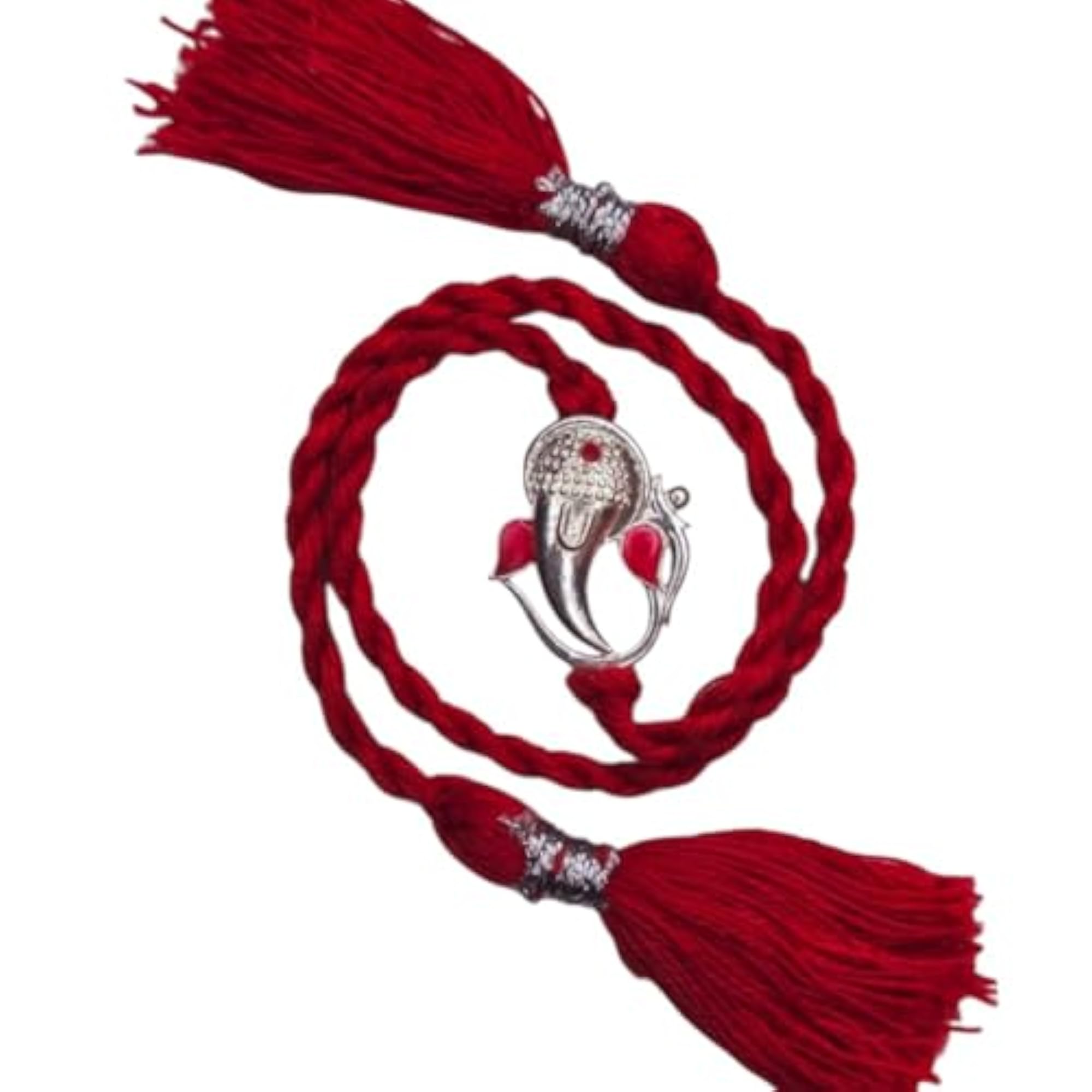 Silver Designer Ganesha Rakhi for Brother