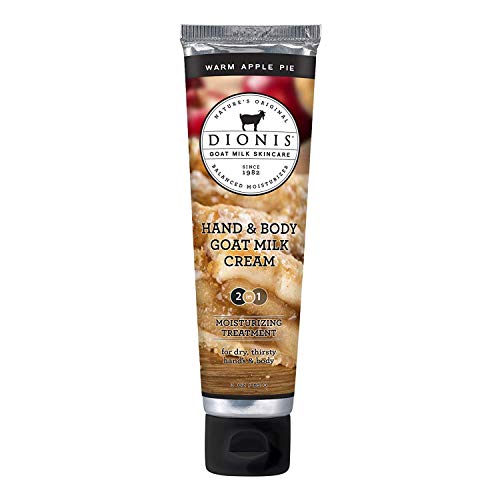 Dionis - Goat Milk Skincare Warm Apple Pie Scented Hand & Body Cream (3.3 oz) - Made in the USA - Cruelty-free and Paraben-free