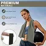 Quick Dry Camping Towel, Microfiber Travel Towel 3 Size at 1 Pack for Camping, Beach, Gym, Sports, Yoga & Swimming Pool, Army Green - Image 3