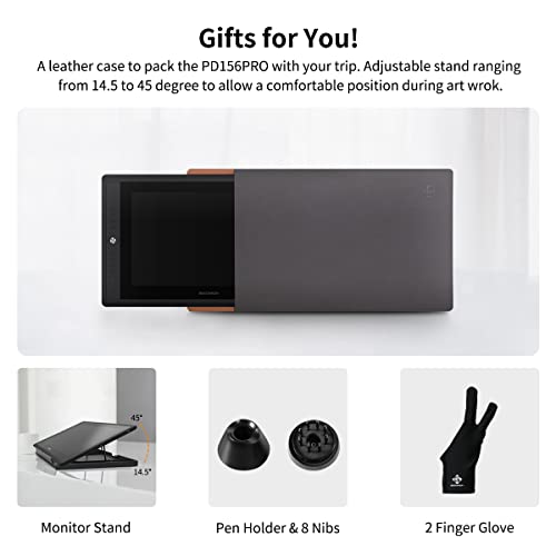 GAOMON PD156Pro - 15.6" Drawing Tablet with Screen Full-Laminated 120% sRGB Pen Display with Dial Key & 10 Hotkeys, Battery-Free Stylus Art Tablet for Digital Drawing, Anime, Sketch, Graphic Design by GAOMON - Image 7