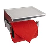 chromstahl ablage -Einfache Installation: Klebeband ohne Bohren, einfach den Film des selbstklebenden Pads abziehen und den toilettenpapierhalter mit ablage auf die glatte Wandoberfläche kleben. Oder bohren Sie mit Schrauben, um den wc papier halterung.
