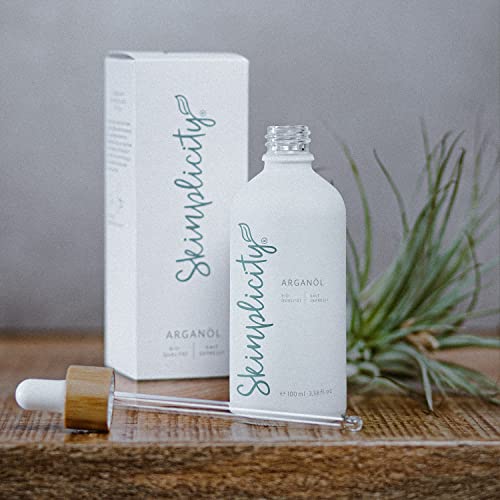Skinplicity Argan Oil Cold Pressed and Unroasted Organic Grade,100ml,Pure Natural Care Product for Skin and Hair,Vegan - Image 3