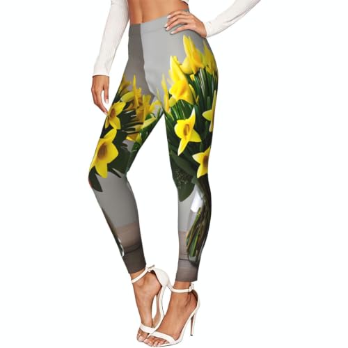 Leggings elásticos para mujer Bouquet of Daffodils 1 mallas deportivas