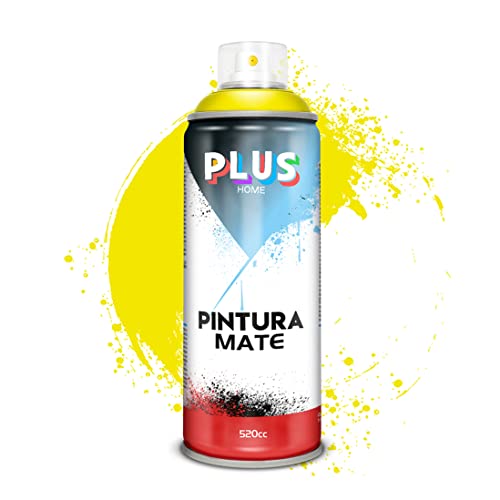 Pintura Spray 520cc para pintar todo tipo de super cies: madera, metal, cartón, tela, piedra, bra de vidrio, plásticos rígidos, etc para bricolaje y DIY.Amarillo Limón (Ref:642)(Paquete de 1 ) Cover