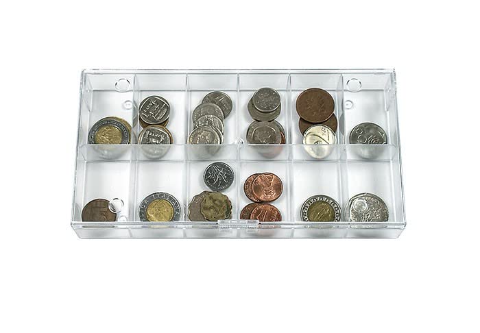 Caja Transparente para Colecciones LINDNER ideal para ordenar tus minerales y monedas en casa 3