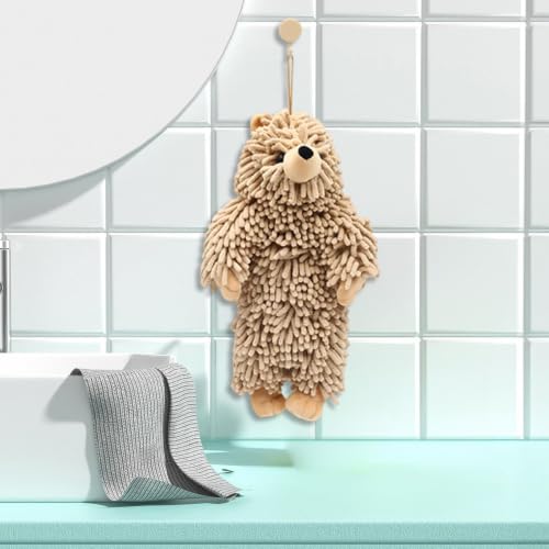 Toalla de chenilla superabsorbente y antideslizante con tierno diseño de oso 6
