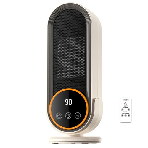 ANQIA Home Space Heater 1200W Portable Electric TPC Ceramic Heater for Bedroom Tip-Over Overheat Protection Electric Heater for Living Room Bedroom Office