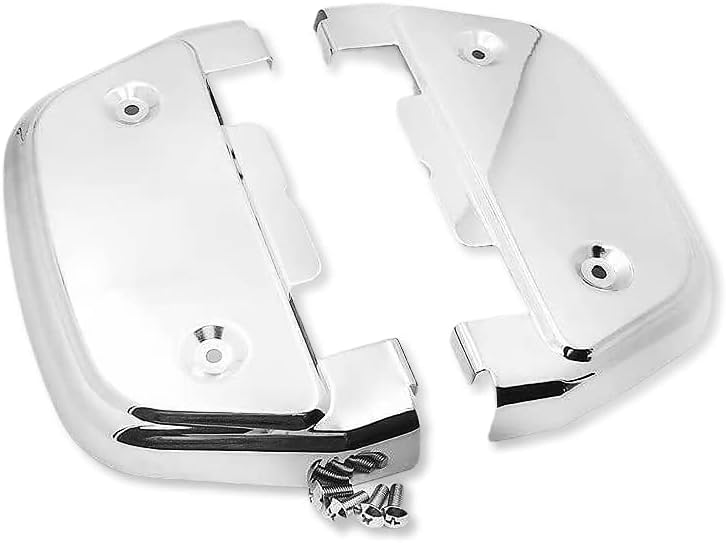 HTTMT MT216-115- Chrome Passenger Footboard Covers Compatible with Harley Street Bob FXDB/Road Glide FLTRX/Tour Glide Classic FLTC/Street Glide FLHX