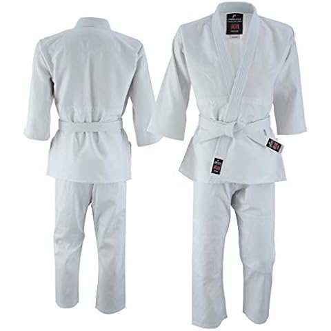Malino Kids Judo Gi Suit Uniform PolyCotton 350Gsm Color White Size 1/140 Cover