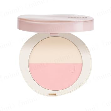 Joocyee Mixed Light Pact Blush & Highlight Face Powder Transparent Blood Tone #W01 Strawberry Cheese, 0.3 oz 9 g