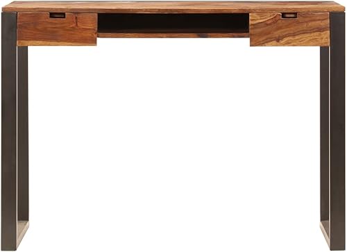 Miniatura 4 de Escritorio de 43.3 x 21.7 x 30.7 pulgadas, madera maciza de Sheesham y acero de 60.0 lbs59.84 ib escritorios