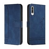 Trugox Handyhülle für Samsung Galaxy A50 / A50S / A30S Hülle Klappbar Klapphülle mit Kartenfach Handytasche Handy Schutzhülle Tasche Leder Wallet Flip Hülle Slim Book Cover - Blau