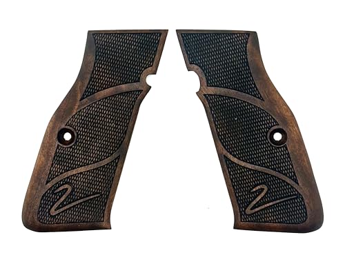 MBT GRIPS CZ Shadow 2 Wooden Pistol Grip, Custom CNC Machined, Tung Oil Finish, Premium Handgun Accessory (Three MODULES)