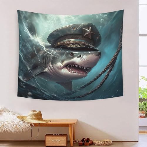 Tapisserie murale requin 3D pour habiller un mur de studio et masquer les vides
