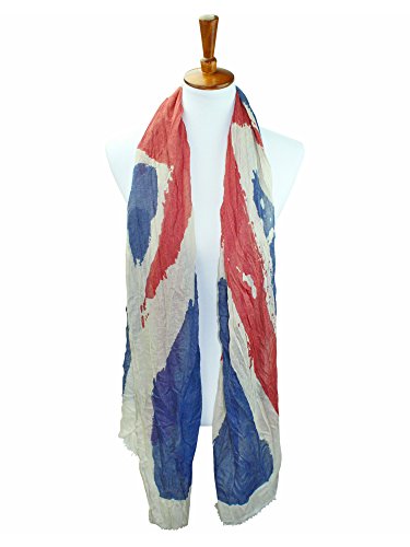 Luxury Divas British Flag Design Lightweight Shawl Scarf Wrap3