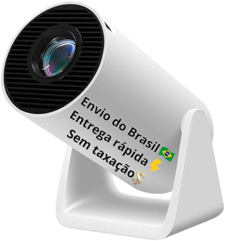 Projetor Portátil De Led Com Suporte, 5G e Wifi 6, Bluetooth 5.0,...