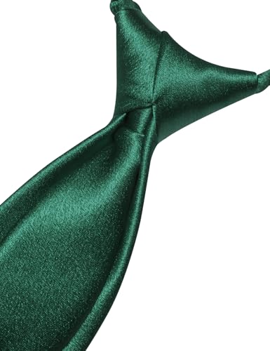 Image of Barry.Wang Boys Ties Pre-Tied Satin Solid Color Kids Tie Pocket Square Set Adjustable Formal Necktie Graduation School