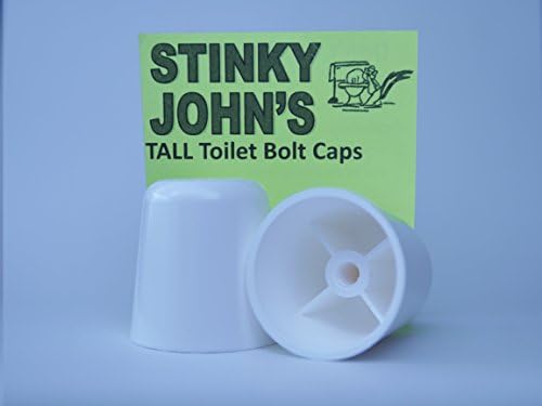 Stinky John's Tall Toilet Bolt Caps: Don't Cut Those Bolts! (5/16 inch Bolt Thread, 4)
