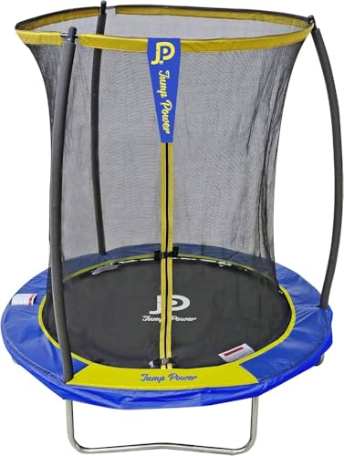 Cama elástica para jardín, diámetro 183/244, juego completo de red de seguridad, escalera, cubierta del borde para niños, adultos, redondo, deporte, tiempo libre (Ø 183 cm)