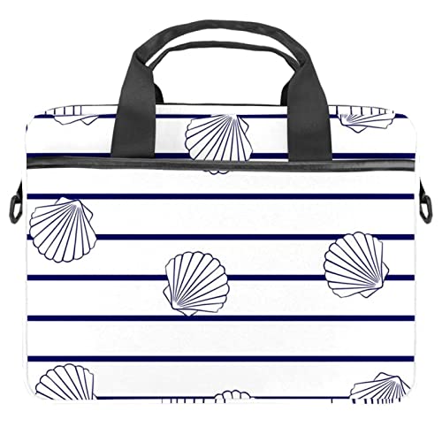 Sacoche portable 13" 14.5" motif rayures marines multicolores et fines