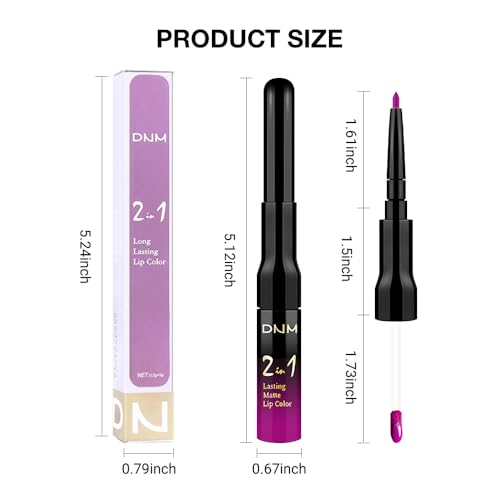 Image of evpct 1Pcs Fuchsia Red Matte Lip Liner & Liquid Lipstick Stain Makeup Set for Women Gift, Red Lip Liner Stain Long Lasting Waterproof Smudge Proof, Longwear Lips Stick Makeup 24 hours originale, 60