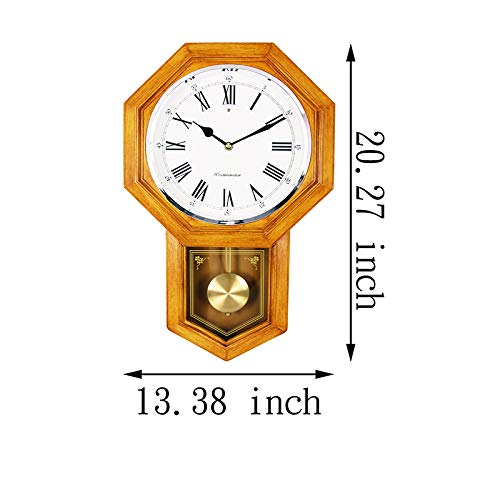 Bestime 66236A Plastic Pendulum Clock Wood Grain Color.sturdy Frame.westminster Chime Every Hour,Elegant,Traditional Schoolhouse,Classy Style,Home,Office,Photography Props,Living Room,Kitchen,Bedroom. #TOP6