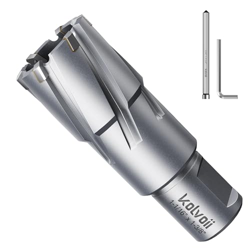 Kolvoii TCT Annular Cutter 1‑1/16" Diameter x 1‑3/8" Depth, Mag Drill Bit