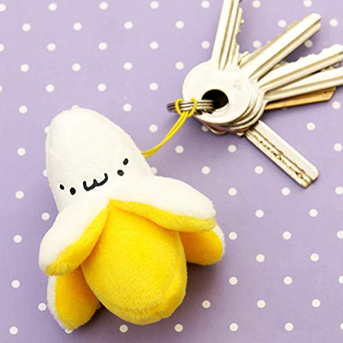 AmiAbi Exquisite Squeezing Toys Chaveiro Mobile Chain Banana Squeeze Yellow Dinosaur Stress Relief T