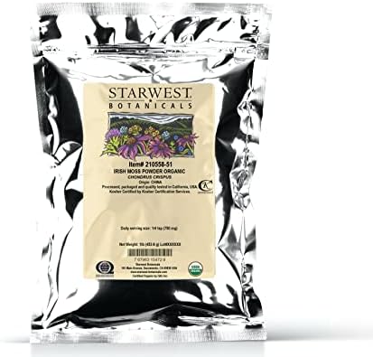 Starwest Botanicals Organic Irish Sea Moss Powder, 1 Pound